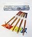 Happy Sales 5 Pairs Colorful Crane Rests and Floral Design Chopsticks