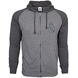 Real Madrid Hoodie Fz Summer Light Zip up Jacket Grey Adults