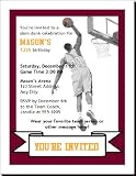 Cleveland Cavaliers Colored Dunk Birthday Party Invitation