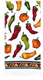 Ritz Kitchen Wears Print Velour Kitchen Towel, Peppers
