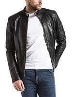 BLUE WELLFORD Cazadora Piel Vardo (Negro)