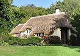 IMAGE OF Wallmonkeys Peel and Stick Wall Decals - 'chocolate Box' English Thatched Cottage - 48