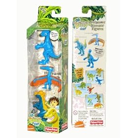 Go Diego Go Dinosaur Figures - Quetzalcoathus,Pachycephalosaurus,Archaeoceratops