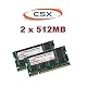 CSX 1GB 2 x 512MB 400MHZ Notebook PC-400 Speicher Ram PC-3200 PC 400 für Notebooks DDR1 DDR - SD-RAM