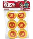 Wilson US Open Starter Foam Balls Pack of 6 (Yellow/Red)