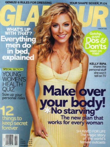 Glamour Magazine Kelly Ripa February 2005 Issue
