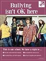 School Bullying Prevention EXTRA LARGE POSTER, Laminated. 4ft x 3ft, "Bullying isn't OK here."