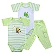 Hudson Baby Rainforest 2 Bodysuits and Pants - Green, Newborn
