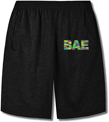 Ptrand Men's Multi Color Camouflage BAE Funny Shorts Pants black