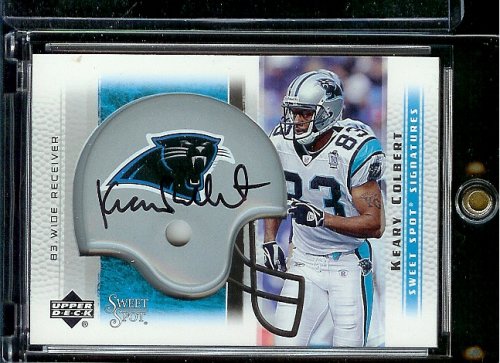 2005 Upper Deck Sweet Spot Keary Colbert Signature Carolina Panthers Football Card - Mint Condition - Shipped In Protective Display Case