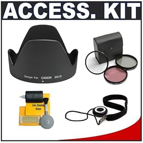Precision Design EW-78BII Lens Hood for the Canon EF 28-135mm f/3.5-5.6 IS USM Lens with Accessory Kit