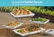 Universal Buffet Server with Removable Ceramic Plates