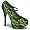 TEEZE-07L, 5 3/4" Pump Lime Green-Black Lace Size 6