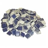 Keramik Mosaik ca. 150 Mosaiksteine glasiert 10x10mm Blau