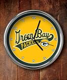Green Bay Packers Chrome Clock