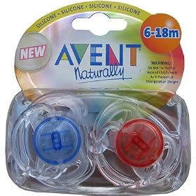 Click here to buy Translucent Toddler Pacifier 6 - 18 Months by Phillips Avent.