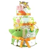 おむつケーキ トトロ 3段 出産祝い ベビーギフト タオル ガラガラ スタイ ぬいぐるみ ジブリ ネコバス totoro14