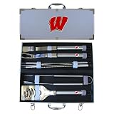 Wisconsin Badgers 8pc. BBQ Set w/Case - NCAA College Athletics - Fan Shop Sports Team Merchandise