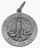 Genuine Sterling Silver Our Lady of Fatima Medallion