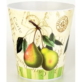 Boston International Decorative Melamine Waste Basket In Pears Design