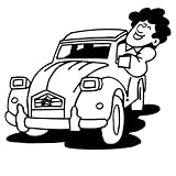 sticker citroën 2CV - 35 cm x 30 cm