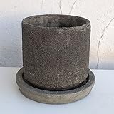 ジェノバシリンダーＳ 2個セット[直径12cm　受け皿付鉢]