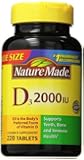 Nature Made Vitamin D3 2000 IU Supplement, Value Size, 220 Count