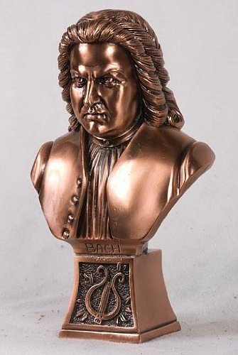 Copper Small Johann Sebastian Bach Bust Figurine. 