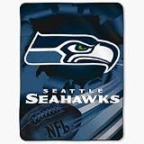 Seattle Seahawks NFL Licensed 60 x 80 Big Burst Raschel Throw Blanket