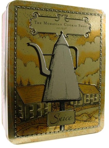 Collectible Tin Moravian Spice Cookies all natural, no trans fats traditional Eastern... by Salem Baking Company