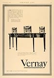1928 Ad Vernay Old English Furniture Silver Side Table - Original Print Ad