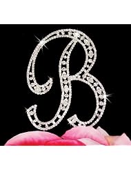 Large Swarovski Crystal Monogram Wedding Cake Topper by 
