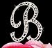 Swarovski Crystal Monogram Cake Topper Vintage Style - Letter B