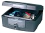 SentrySafe F2300 Fire-Safe Waterproof Chest with Tubular Key, 33lbs, .36 Cu. Ft., Charcoal