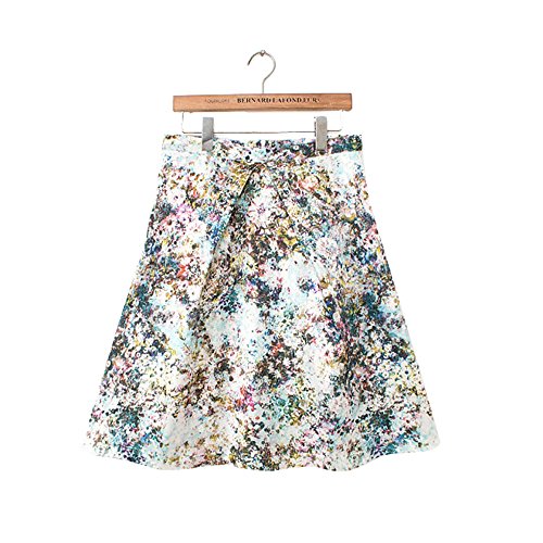 (シーファニー)Cfanny レディース エレガント 大人 花柄 ひざ丈 可愛い ハイウエスト 着痩せ ミモレ丈 スカート