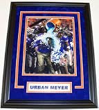 Urban Meyer Autographed Florida Gators National Championship Framed 8 x 10 Gatorade Photograph
