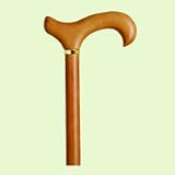 Alex Orthopedic Natural Wood Cane With Derby Handle - Model 50122