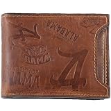 Fossil Athletic Alabama Crimson Tide Brown Leather Shut Out Bifold Wallet