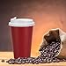 Nicole Home Collection Double-Walled Insulated Ripple Paper Disposable Cups With Lids For Hot Beverage, Pack of 30 Coffee Cup, 12 oz, Maroon