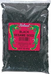 Roland Black Sesame Seeds, 16-Ounce Plastic Bag (Pack of 6)