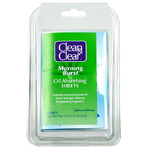 Clean & Clear Morning Burst Oil Absorbing Sheets, 50-Count Packages (Pack of 4) by Clean & Clear