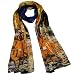 100% Luxurious Charmeuse Silk Van Gogh's "Cafe Terrace at Night" Long Scarf Shawl