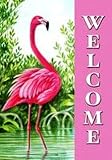 Welcome Flamingo - Decorative Standard Size Flag 28 Inch x 40 Inch - WELCOME