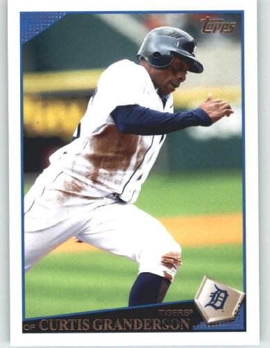 2009 Topps Baseball Card # 425 Curtis Granderson - Detroit Tigers - Shipped In Protective Screwdown Display Case!