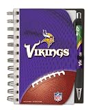 Minnesota Vikings Deluxe Hardcover, 4 x 6 Inches Notebook and Pen Set, Team Colors (12023-QUP)