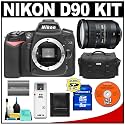 Nikon D90 Digital SLR Camera Body + Nikon 18-200mm VR II Lens + 8GB Memory Card + Nikon EN-EL3e Battery + Case + Cameta Bonus Accessory Kit
