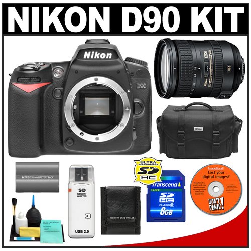 Nikon D90 Digital SLR Camera Body + Nikon 18-200mm VR II Lens + 8GB Memory Card + Nikon EN-EL3e Battery + Case + Cameta Bonus Accessory Kit