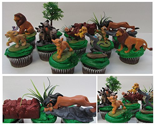 Lion king 11 piece birthday cupcake topper set featuring simba, n…