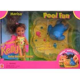Barbie Kelly POOL FUN MARISA Doll Playset - Marisa Li'l Friend of KELLY Doll (1996)