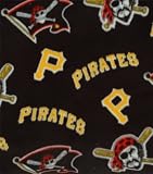 MLB Pittsburgh Pirates Baseball Fleece Fabric Print By the Yard